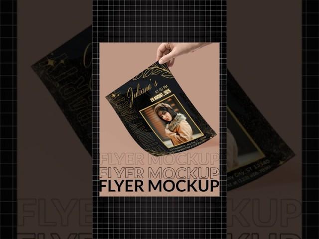 Custom Flyer Mockup in Photoshop – Curved Flyer Mockup! #photoshop