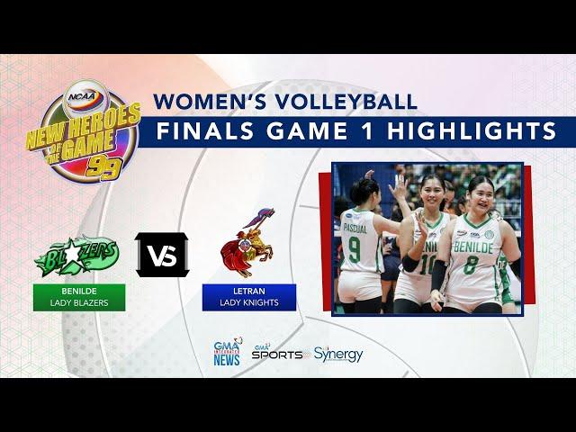 NCAA Women’s Volleyball Benilde vs. Letran (Finals Game 1 Highlights) | NCAA Season 99