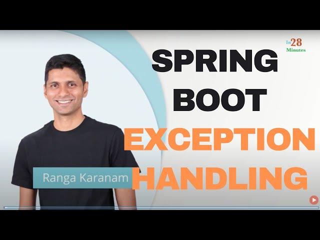 Exception Handling With Spring Boot