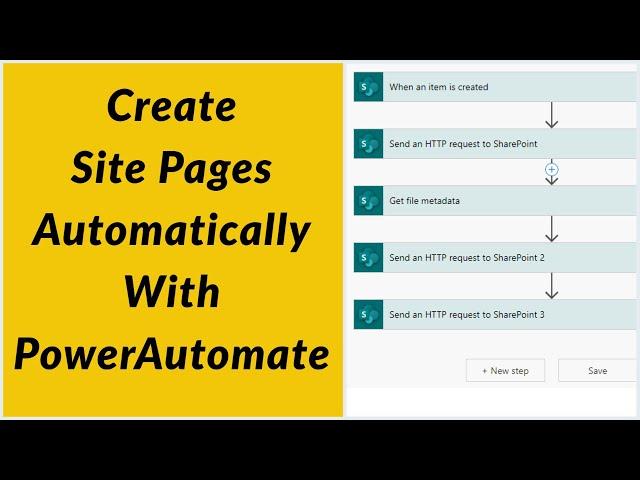 Create SharePoint Site Pages automatically with Power Automate