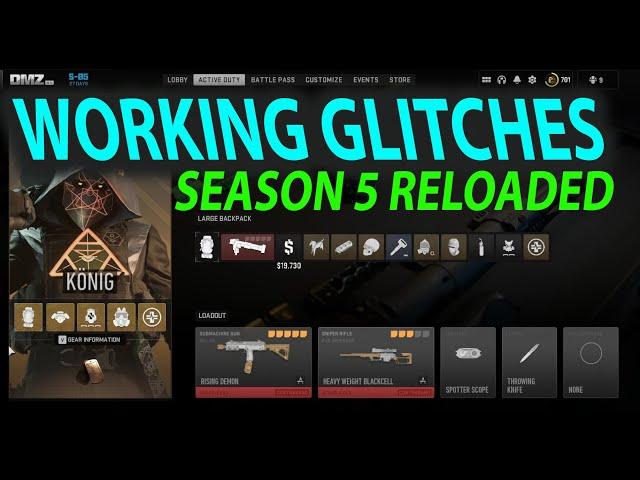 ALL WORKING DMZ SEASON 5 RELOADED GLITCHES