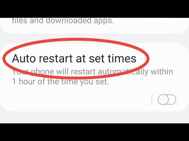 Auto Restart At Set Time Samsung | Samsung Auto Restart Setting | What Is Auto Restart In Samsung