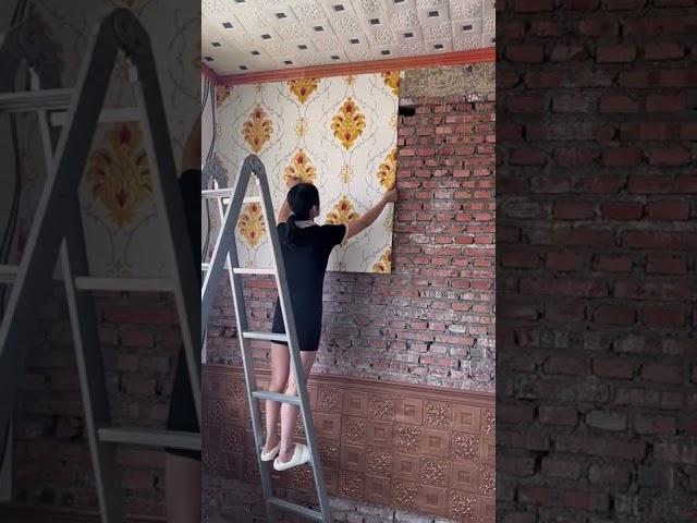 How to Stick Wallpaper​ , ​Home decoration with Stick Wallpaper​  part1297