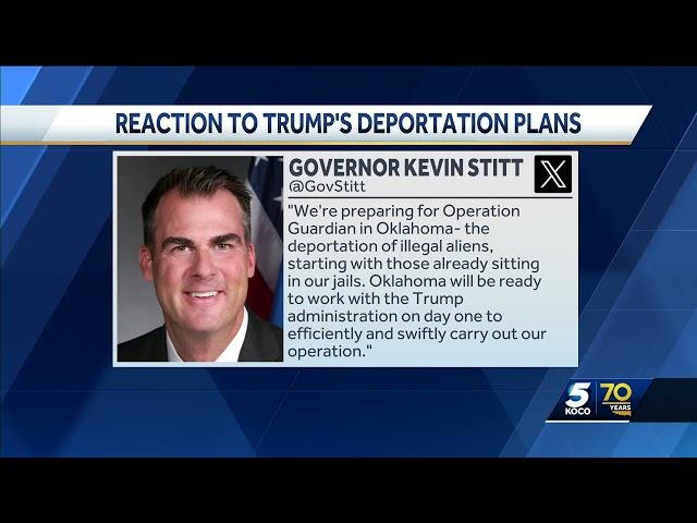 Gov. Kevin Stitt shows support for President-elect Donald Trump's plan for mass deportation