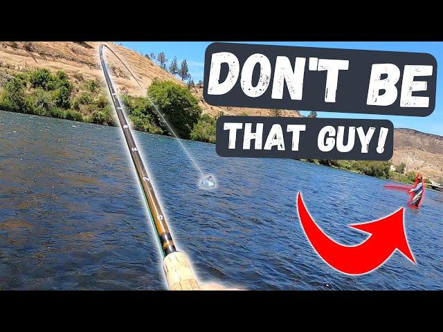 TOTAL STRANGER tries to STEAL my fishing spot!!  Combat fly fishing during the salmon fly hatch!!