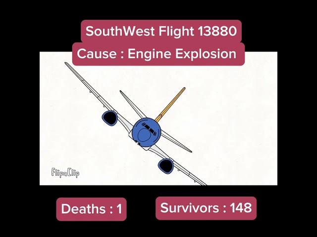 Southwest Flight 1380 Landing Animation #aviation #plane #crash #planecrash #animation #flipaclip