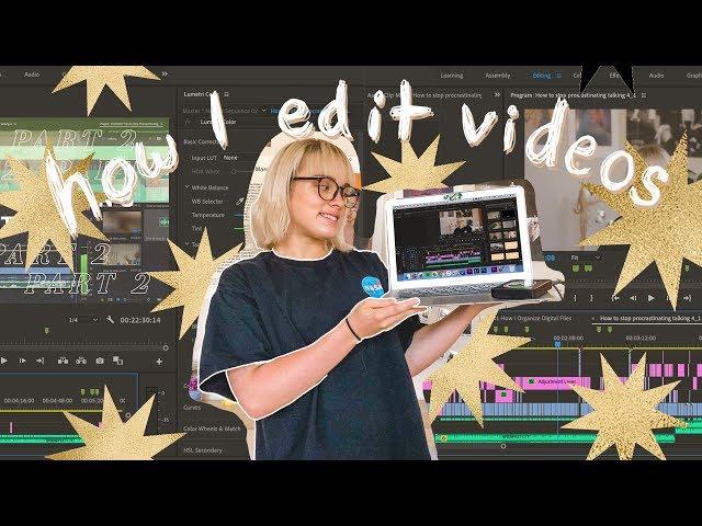 How I EDIT YouTube videos | animations, VHS effects, color grading, etc. ️