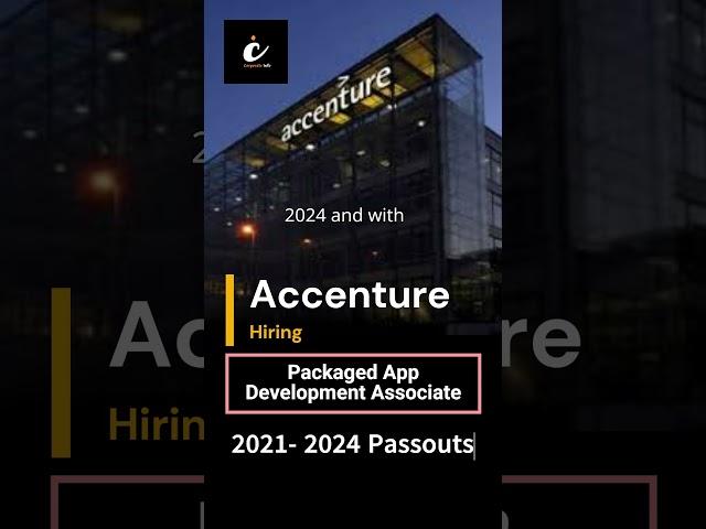 Accenture Off Campus Drive 2024 | Hiring Freshers 2021-2024 | Apply Now for ASE & PADA Roles-460700