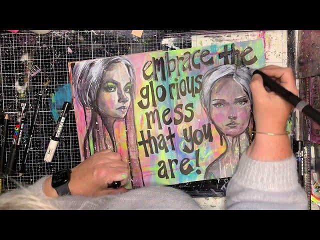 Making glorious messes in your art journal