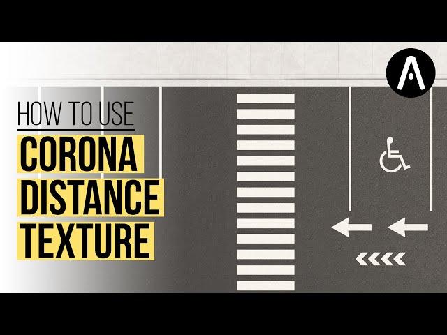 How to create road markings with the Corona Distance texture