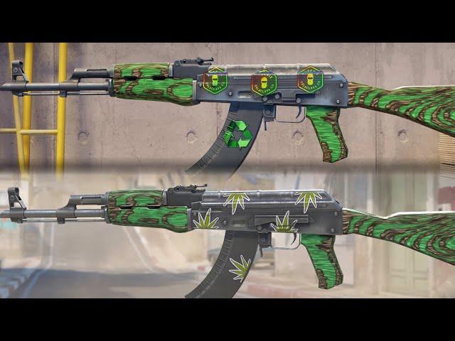 AK-47 Green Laminate Sticker Crafts - CS2 Skins