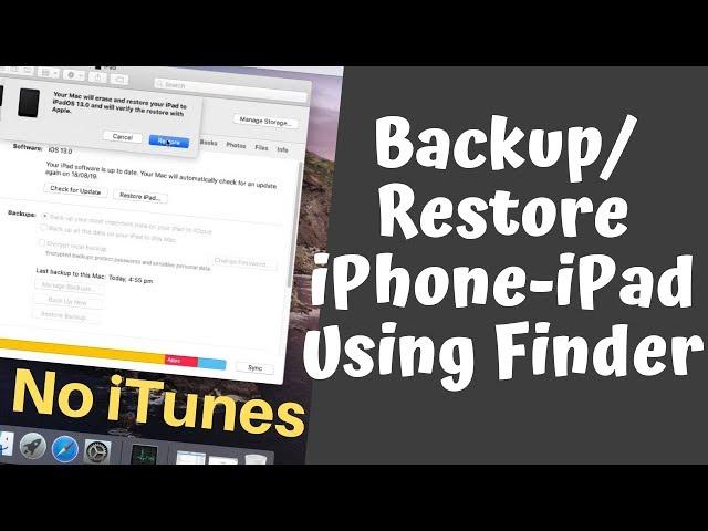 How to Backup & Restore iPhone/iPad on MacOS Monterey/Big Sur, Catalina Using Finder, Without iTunes