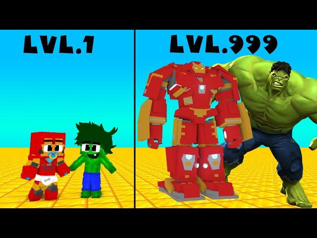 Crook vs Boss Lvl 1 Lvl 999 Hulk vs Ironman