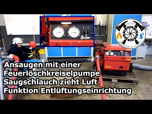 Ansaugen mit einer Feuerlöschkreiselpumpe