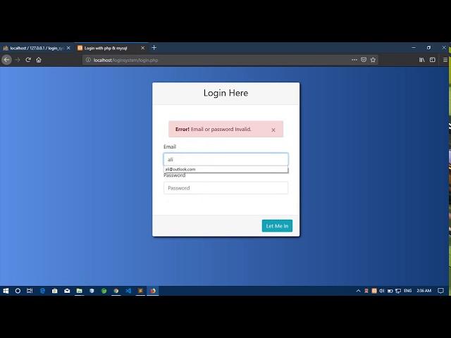 login system with php and mysql