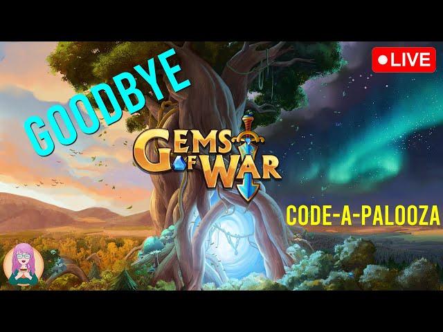 The Final Gems of War LIVE Stream with Code-a-Palooza!