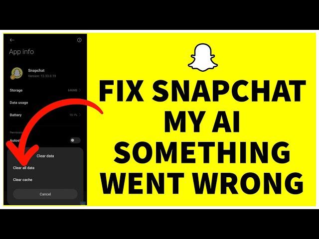 How To Fix Snapchat My AI Something Went Wrong | Why Snapchat My AI Is Not Working (Solution)