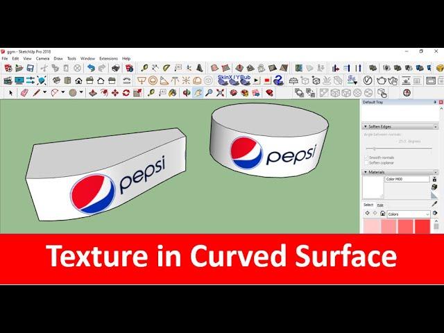 Texture in Curved Surface - Sketchup