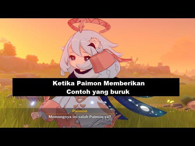 Genshin Impact - Paimon memberikan contoh buruk