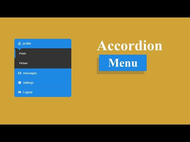 Awesome accordion menu using only HTML & CSS