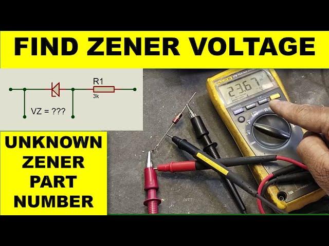 [424] How to Find Unknown Zener Voltage Value Without Part Number