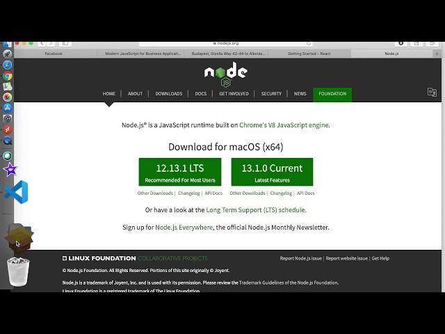 Node JS Installation on Mac (Catalina)