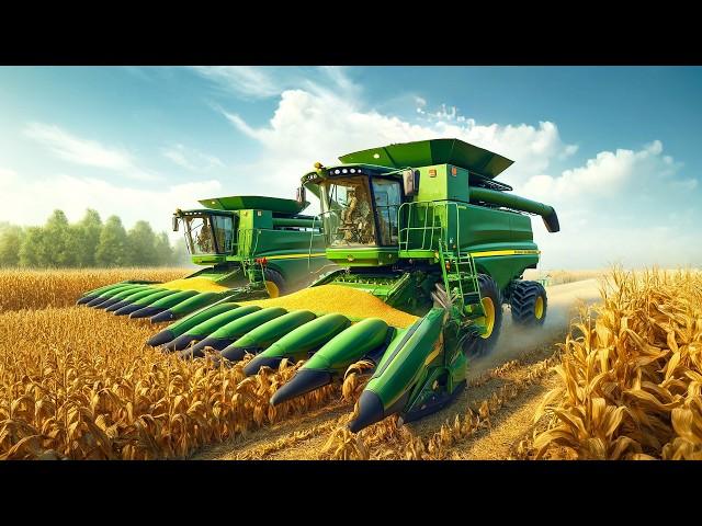 Father & Son Harvesting MASSIVE Corn Field Together in Farming Simulator - Day 17