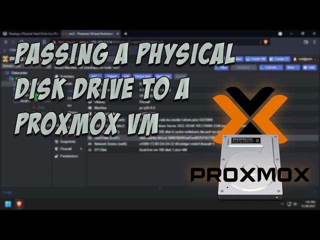 Passing a Physical Disk Drive to a Proxmox VM