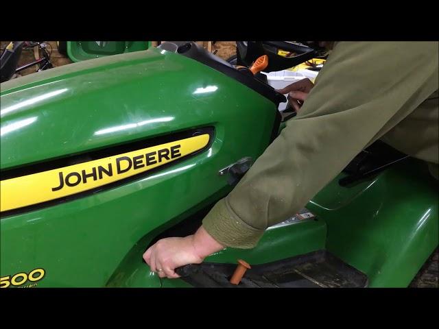 John Deere X300 or X500 Mower Deck Removal