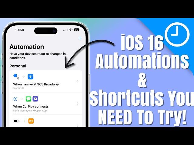 Next Level iOS 16 Automations & Shortcuts | Try These NOW!