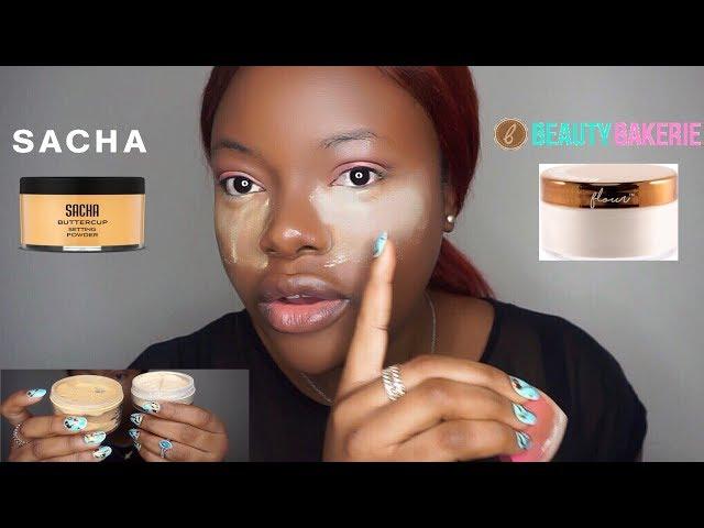 BEAUTY BAKERIE YELLOW POWDER Vs SACHA BUTTERCUP POWDER | Setting Powder For Dark Skin (WOC)