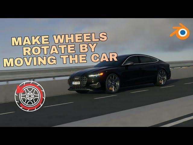 How to Make Car Wheels Rotate With the Movement of the Car in 1 Minute -    Blender Tutorial