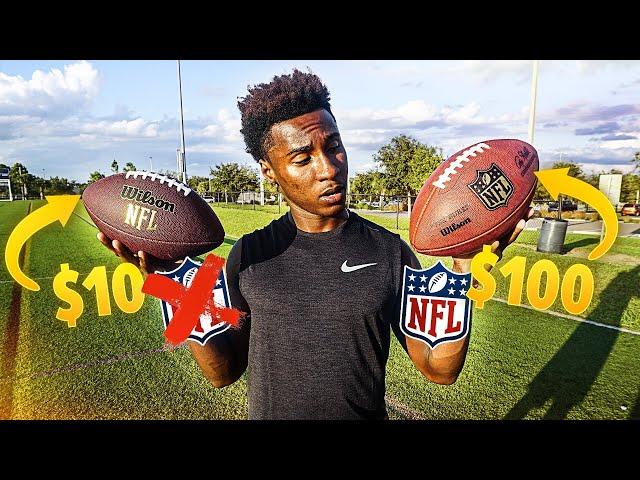 $100 Official NFL Football vs. $10 Walmart Knockoff (INSANE Experiment)