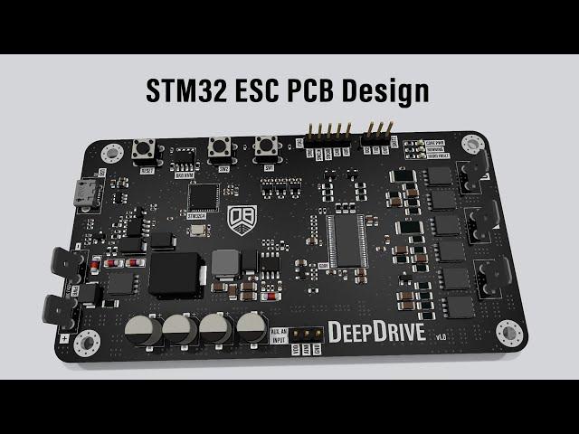 STM32 ESC PCB Schematic Design - KiCAD ESC Project (DeepDrive v1.0)