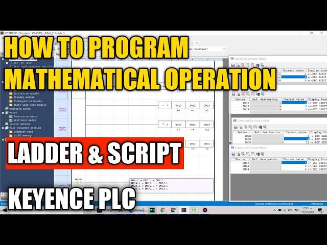 How to Program Mathematical Operation in KV-PLC | X-Garage