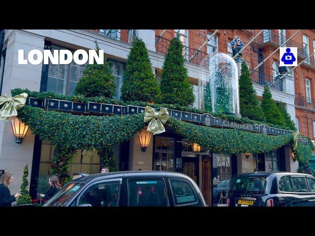 London Walk  LONDON’S  MAYFAIR Christmas Preparations 2024 | Central London Walking Tour [4K HDR]