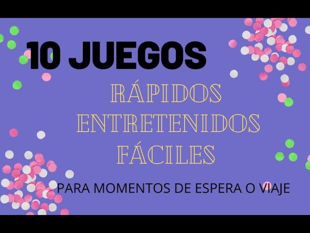 10 juegos FÁCILES para ENTRETENER a los niños