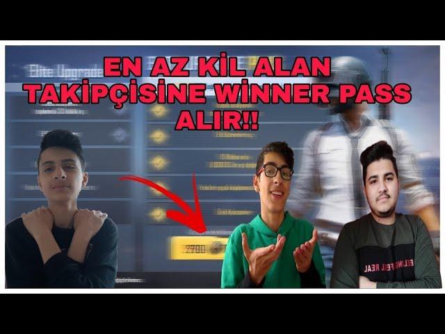 EN AZ KİLL ALAN TAKİPÇİSİNE WİNNER PASS ALIR - PUBG MOBİLE LİTE