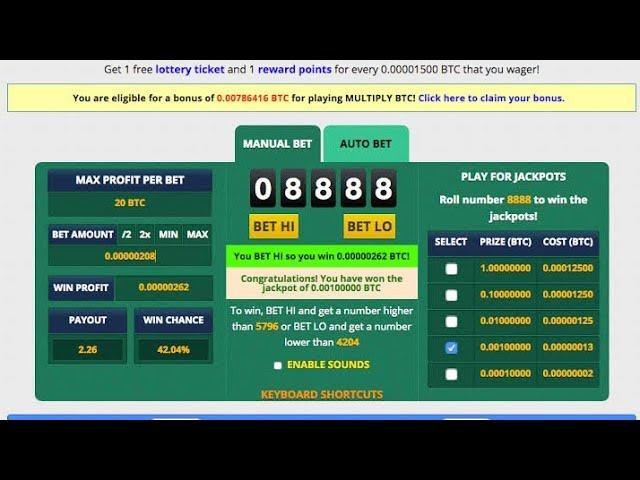 Freebitcoin Script 1 BTC Jackpot