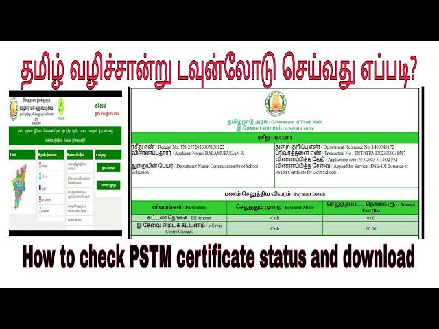 தமிழ்வழி சான்று டவுன்லோடு செய்வது எப்படி? PSTM certificate download in tamil sky computers tech