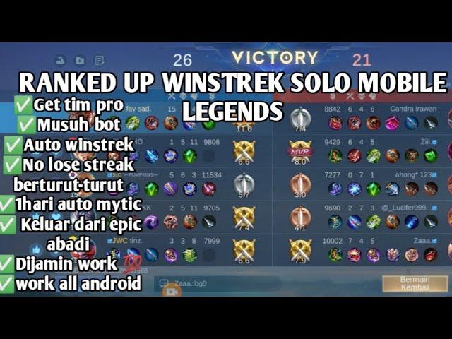 Update script rank booster mobile legends terbaru Auto winstrek