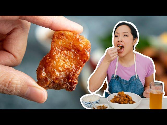 How a Thai Chef Cooks Crispy Pork Belly in 30 Mins!