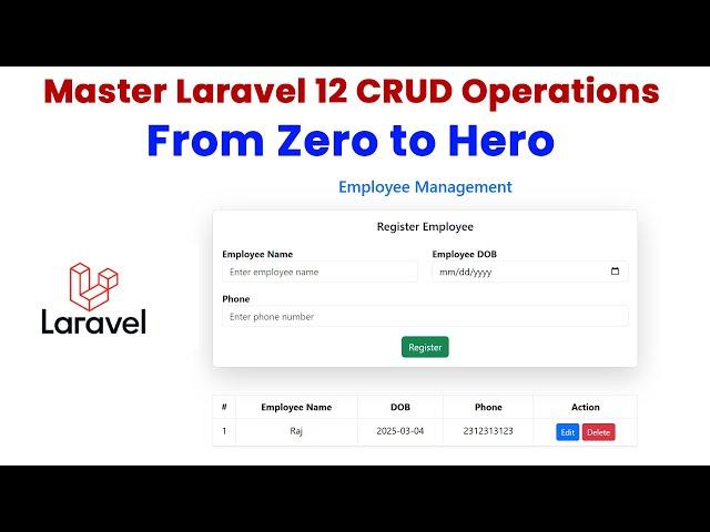 Master Laravel 12 CRUD Operations From Zero to Hero