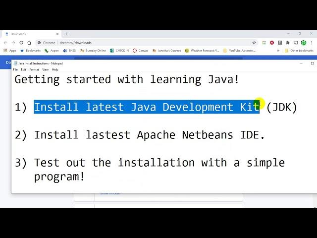 Installing Java JDK and Netbeans IDE 2020