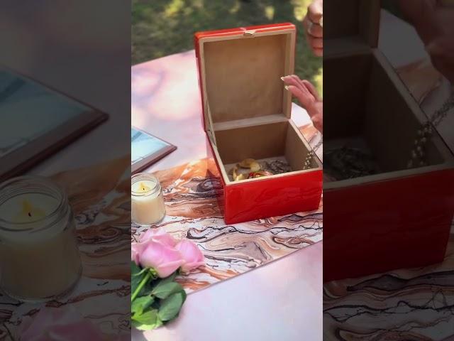 Orange Glass Jewellery Box | Serein Wellness