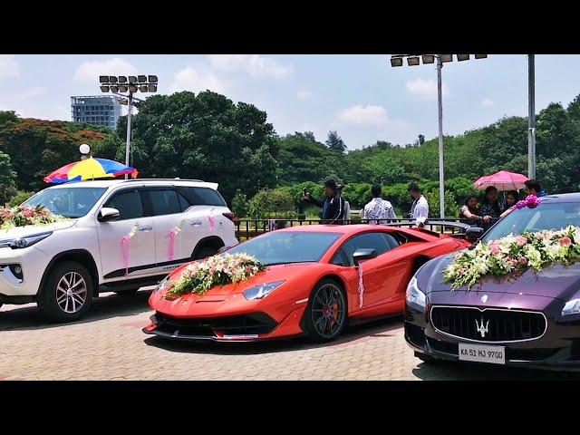 Indian Millionaires Wedding -  LAMBORGHINI GIFT? Rolls-Royce, Maserati & more