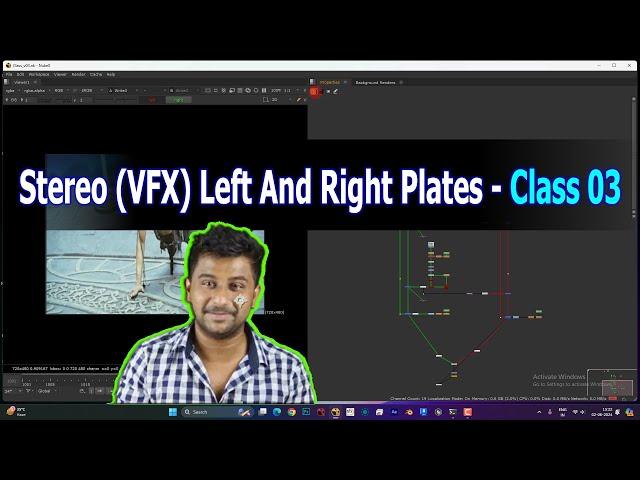 Stereo (VFX) Left And Right Plates & Double Plate -Class 03  #Stereoscopicvfx#vfx#doubleplate#paint