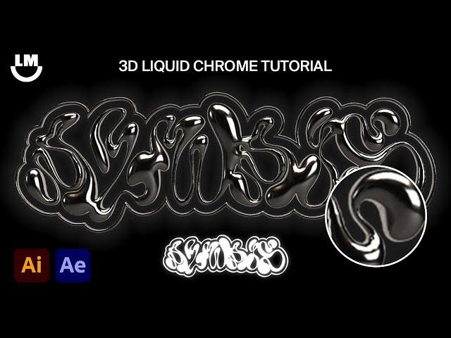 How to Create 3D CHROME Effect in Adobe Illustrator (& MAKE IT SPIN!) 