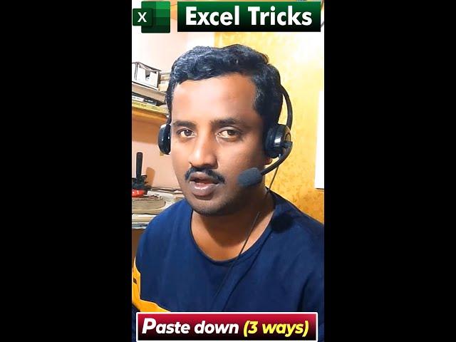 Paste Down ( 3 Ways ) in Excel Telugu || Computersadda.com