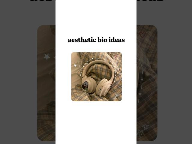aesthetic bio ideas ˚.️(part 1) #aesthetic #instagram #shorts #shortsfeed #fypシ
